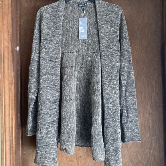 NWT Eileen Fisher Fine Linen Sparkle Cardigan